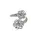 Anello a fiori contrarie acquamarina ct. 4.20 e diamanti ct 0,25 G-VS1