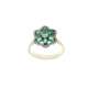 Ring with emeralds carat 1.25 diamonds ct 0.18 g-vs1