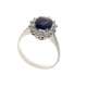 Ring with blue sapphire ct 1.58 and diamonds ct 0.78 g-vs1
