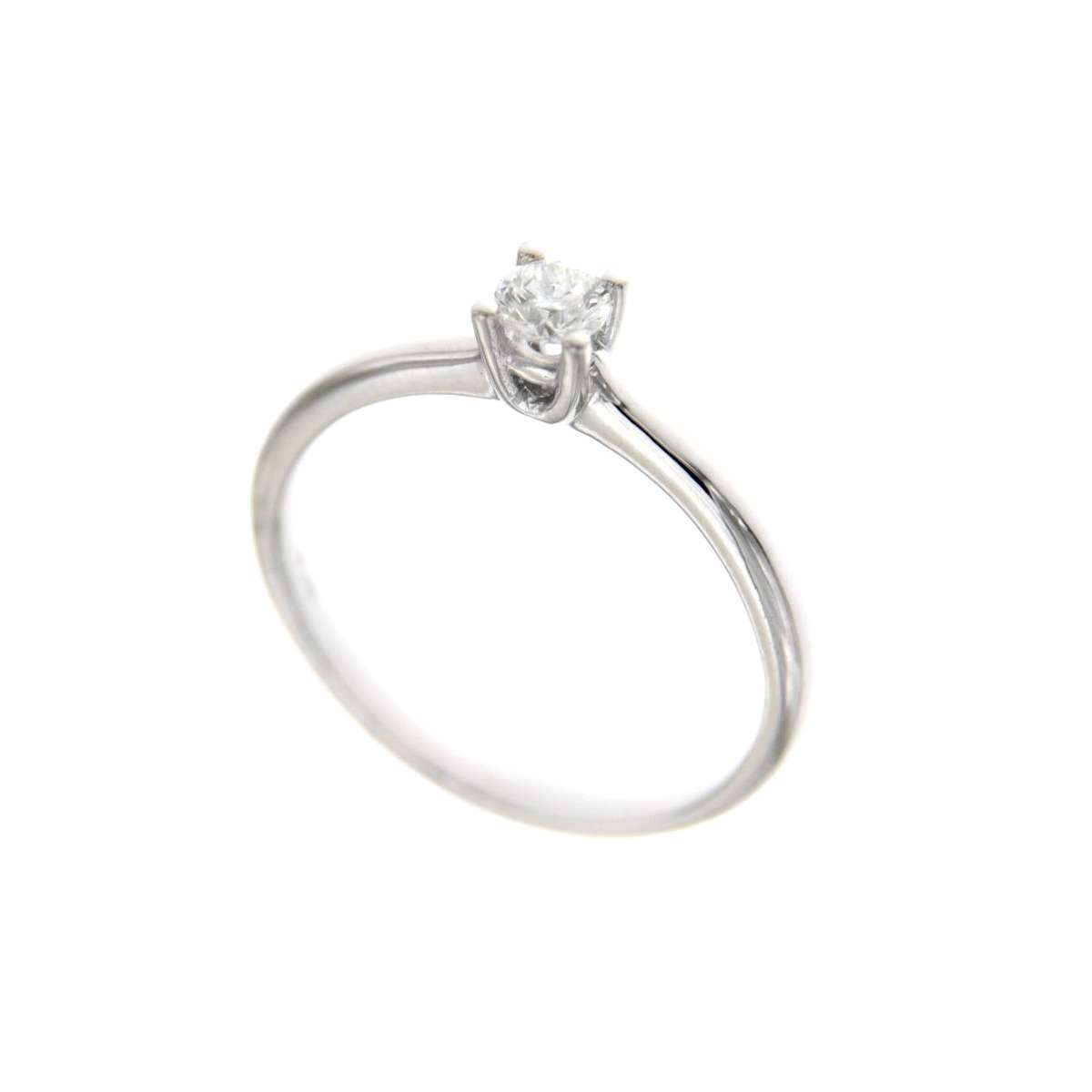 Solitaire 4 claws with diamond ct 0.24 g-vs1