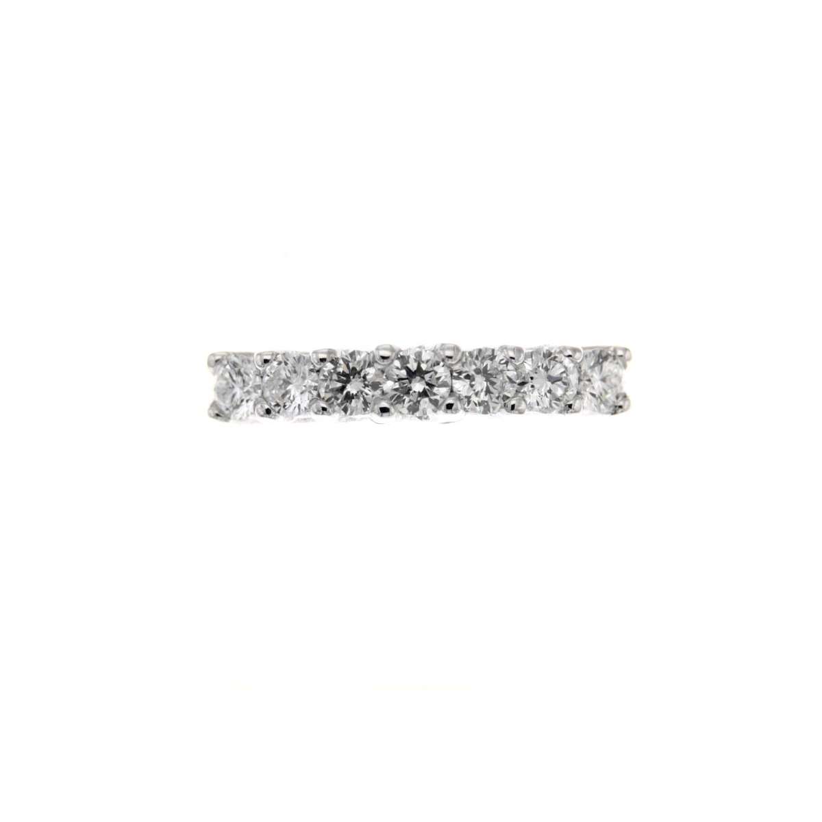 Anello veretta con diamanti carati 0,60 G-VS1