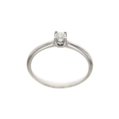 Solitaire 4 claws with diamond ct 0.14 g-vs1