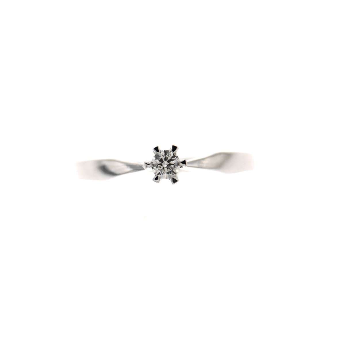Solitaire 6 claws with diamond ct 0.10 g-vs1