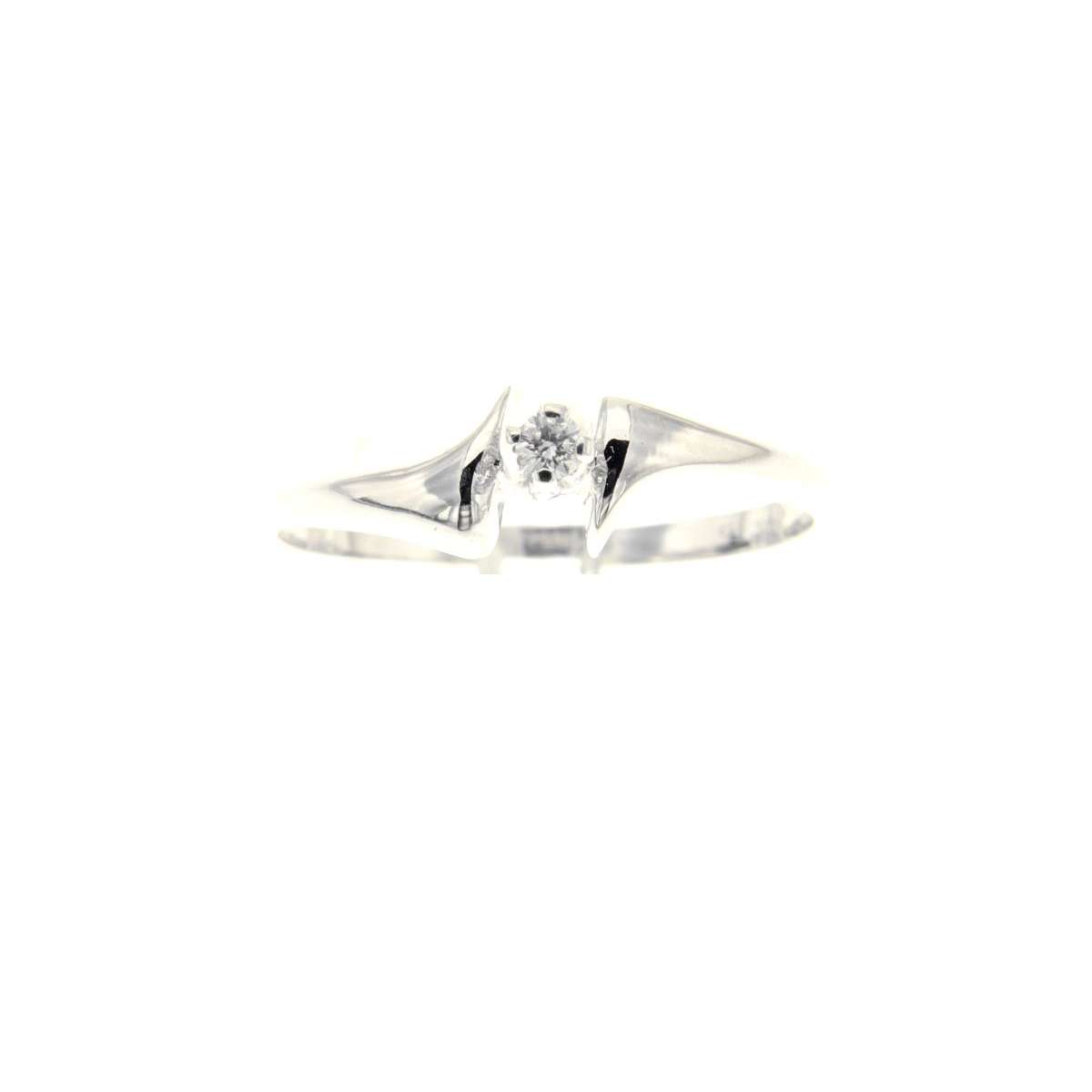 Solitaire 4 claws with diamond ct 0.05 g-vs1