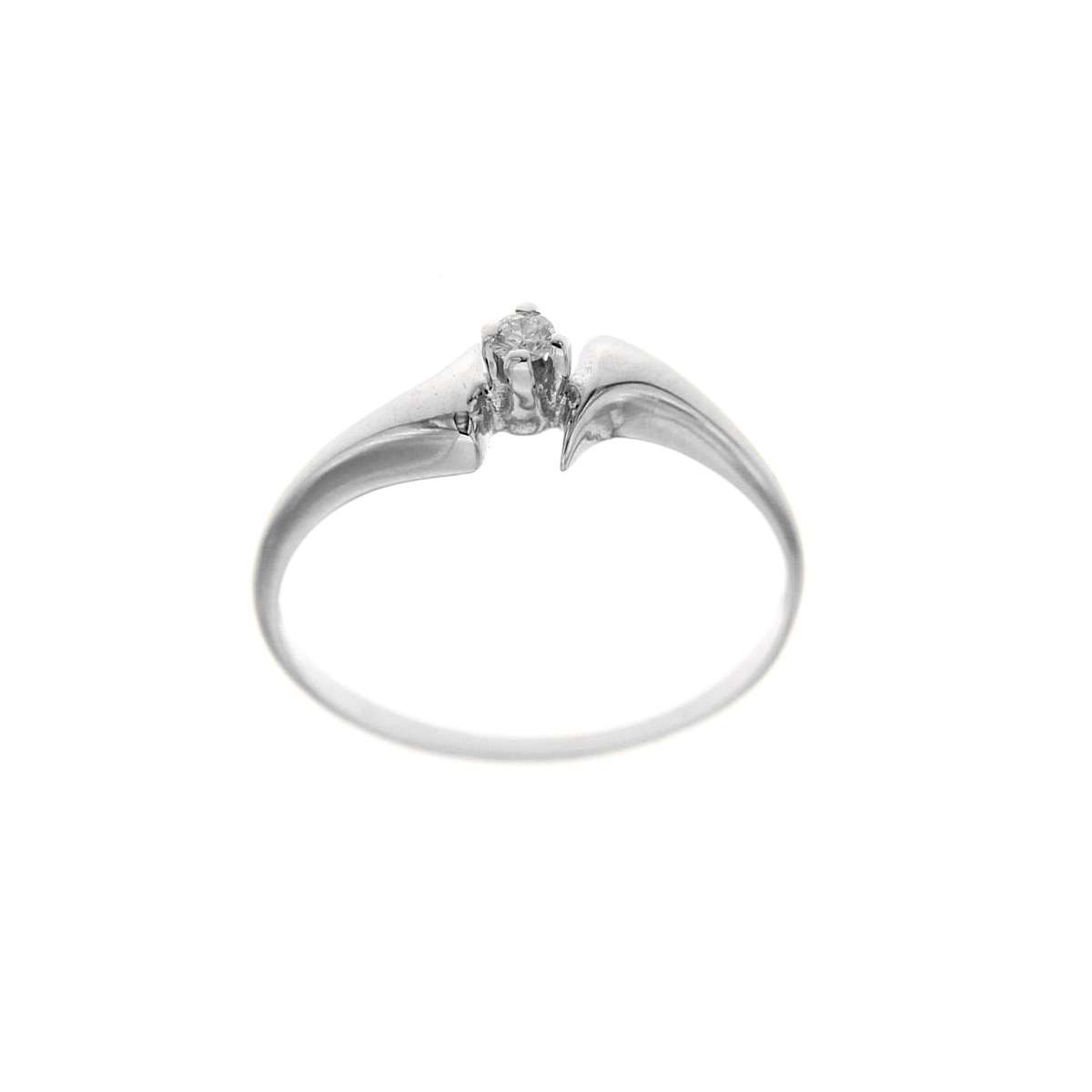 Solitaire 4 claws with diamond ct 0.05 g-vs1