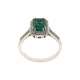 Ring with emerald carat 1.52 diamonds ct 0.28 g-vs1