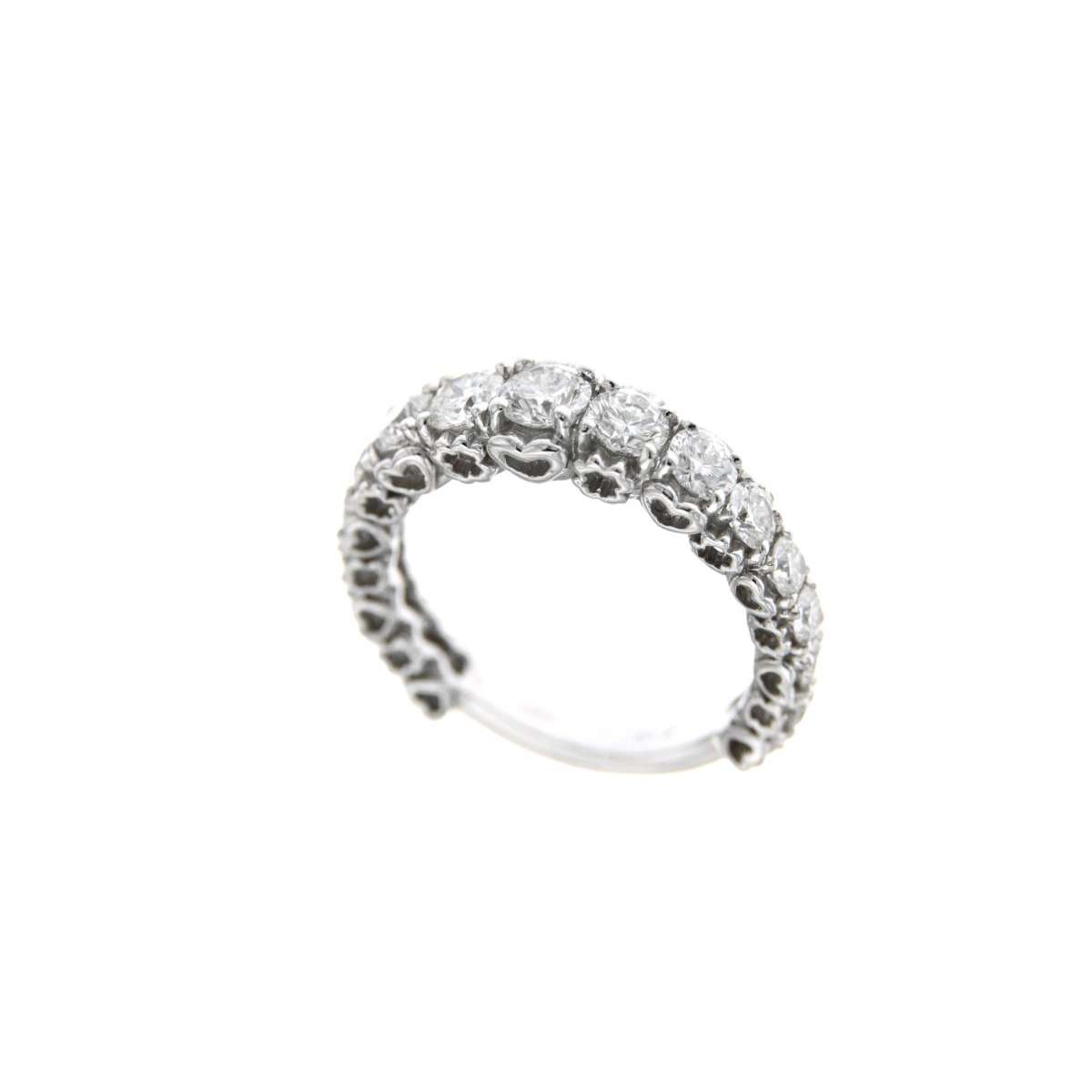 Eternity ring in white gold diamonds carat 2.07 g-vs1