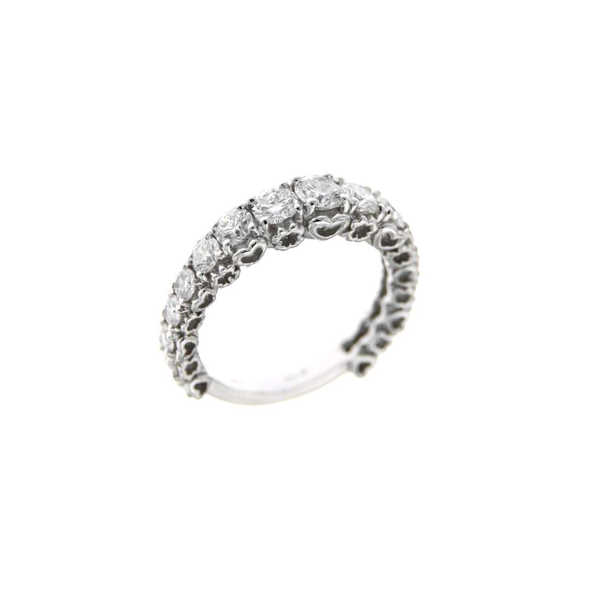 Eternity ring in white gold diamonds carat 2.07 g-vs1