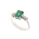 Anello con smeraldo carati 1.60 diamanti ct 0.27 g-vs1 