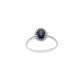 Ring with blue sapphire ct 1.04 and diamonds ct 0.15 g-vs1