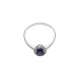 Anello con  zaffiro blu ct 1.04 e diamanti ct 0.15 g-vs1