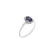 Ring with blue sapphire ct 1.04 and diamonds ct 0.15 g-vs1