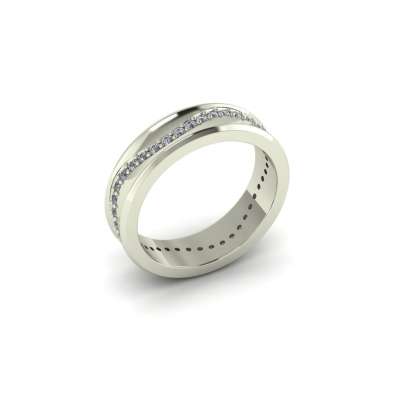 Ring white gold diamond wedding ring completely around 0.33 g-carat vs1