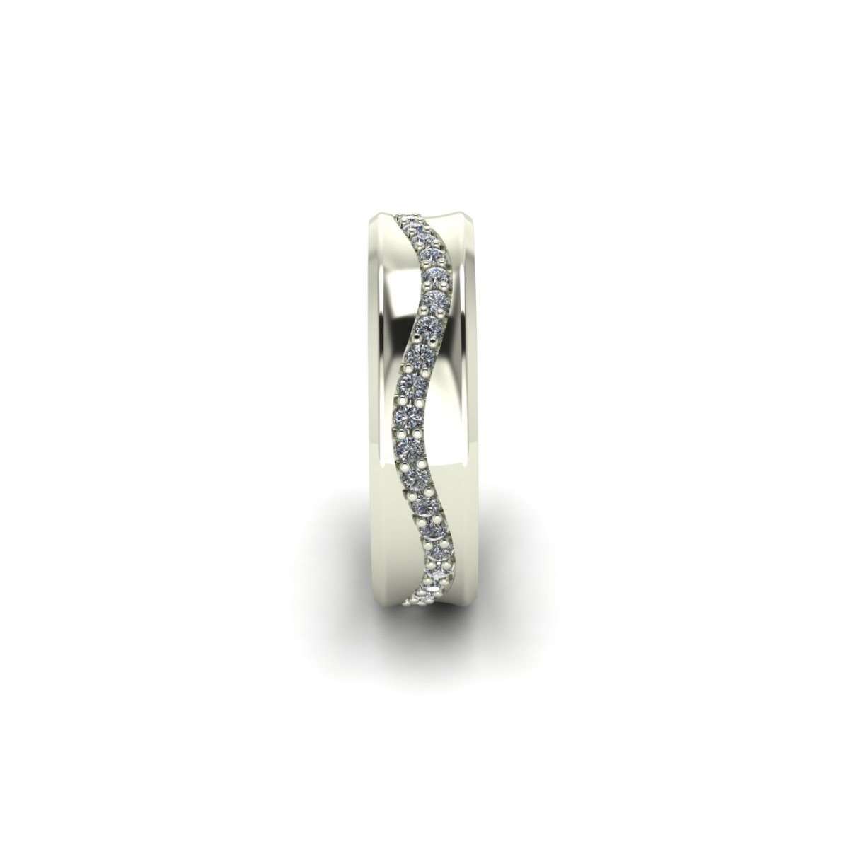 Ring white gold diamond wedding ring completely around 0.33 g-carat vs1