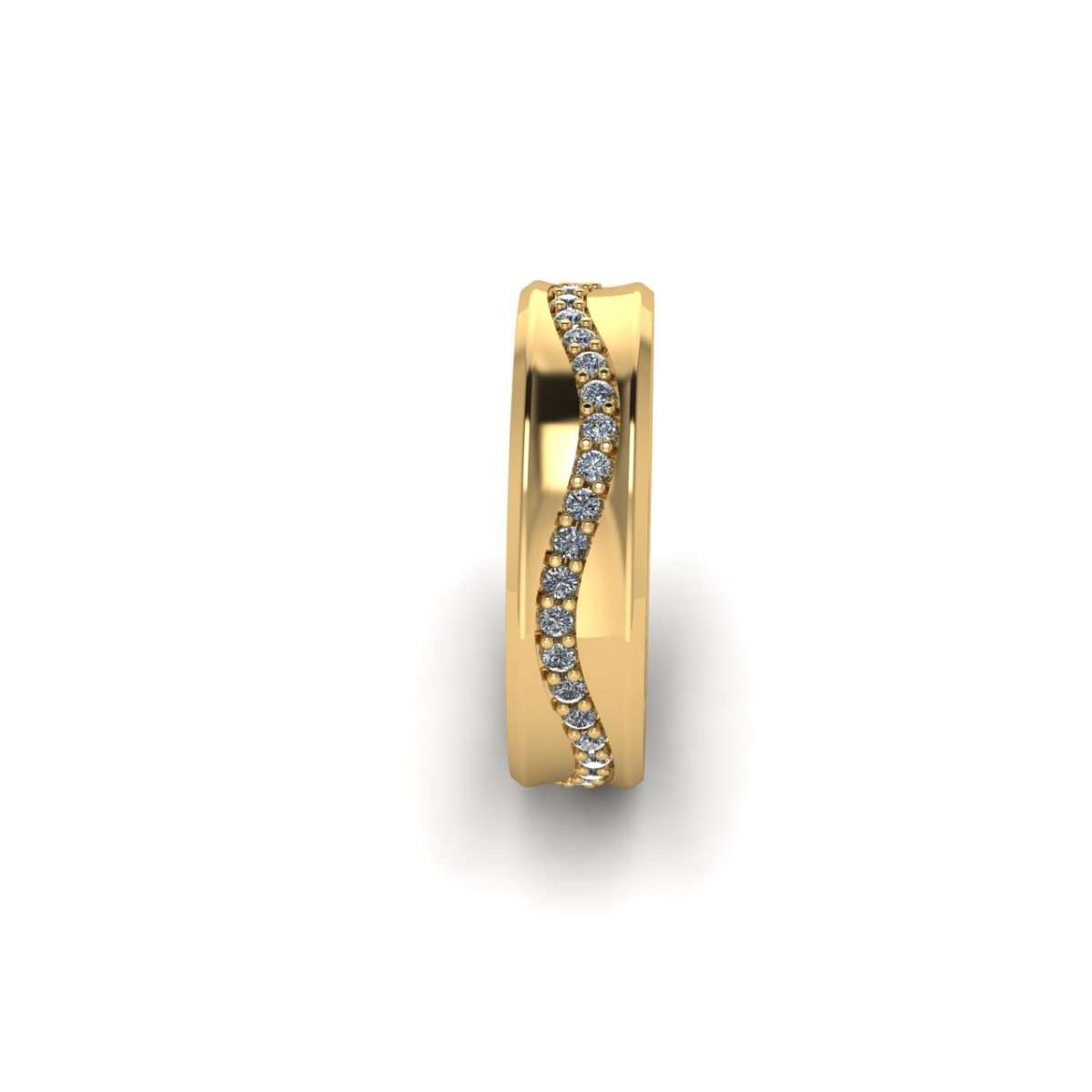 Ring in yellow gold diamonds with full circle carat 0.33 g-vs1