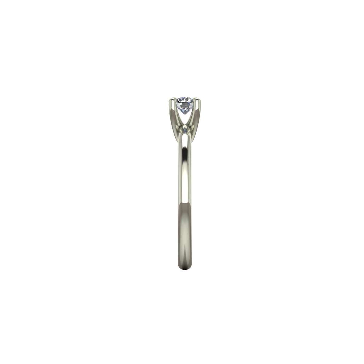 Anello solitario con diamante certificato GIA carati 0.32 F-VS2