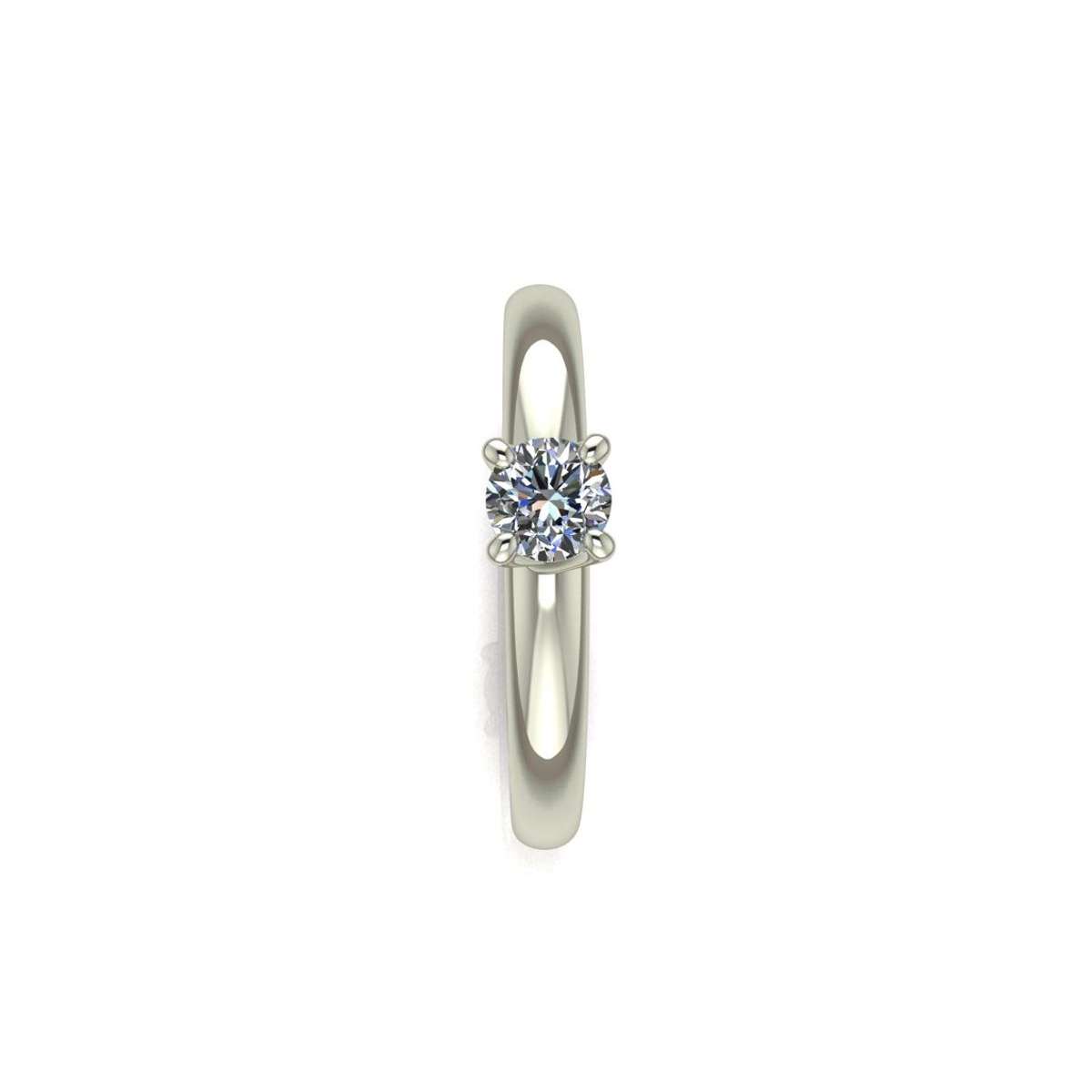 Anello solitario diamante certificato GIA carati 0.30 D-IF