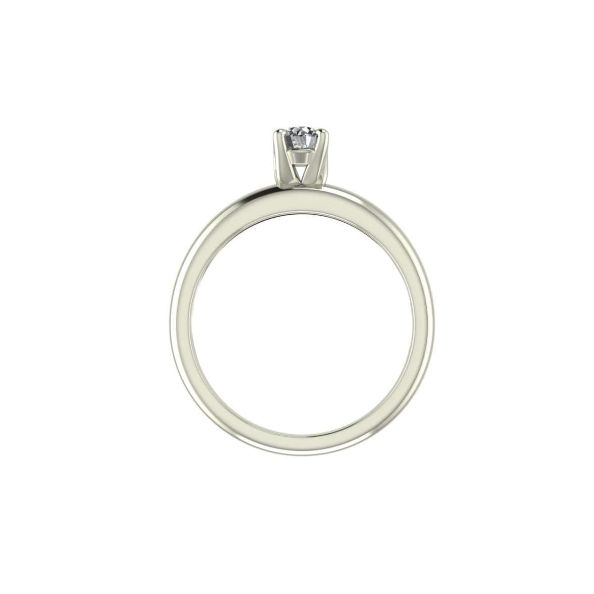 Women's solitaire ring at low prices made of white gold with a GIA carat certificate of 0.30 D-IF