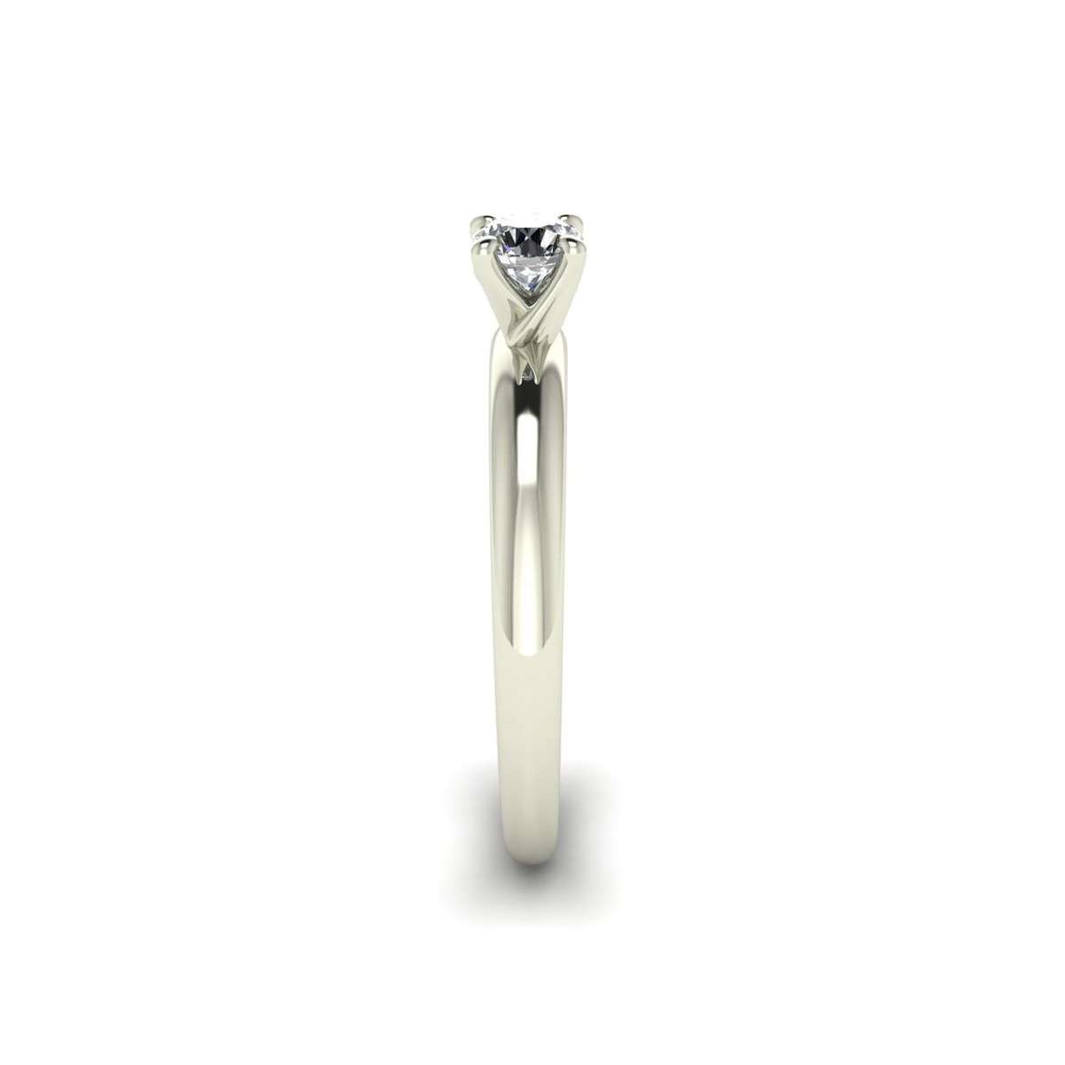 Women's solitaire ring at low prices made of white gold with a GIA carat certificate of 0.30 D-IF