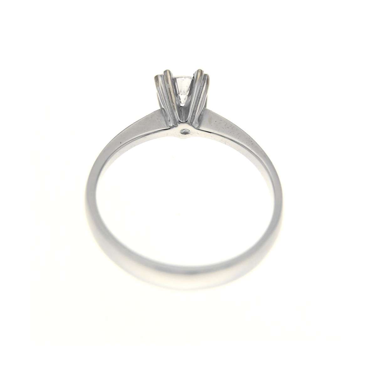 Solitaire Ring white gold 0.30D-VS1 certificate GIA
