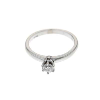 Anello solitario 6 griffe diamante carati 0,25 F-IF certificato IGI Belgio 