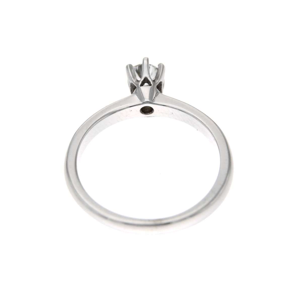 Solitaire Ring white gold 0.25 F-IF certificate IGI Antwerp