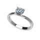 Platinum solitaire ring soft line four claws GIA diamond 0.55 carats D-IF