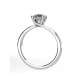 Platinum solitaire ring soft line four claws GIA diamond 0.55 carats D-IF
