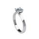 Platinum solitaire ring soft line four claws GIA diamond 0.55 carats D-IF