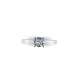 Platinum solitaire ring soft line four claws GIA diamond 0.55 carats D-IF