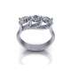 Platinum Trilogy ring 1.5 carats GIA certified diamonds G-IF