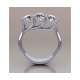 Platinum Trilogy ring 1.5 carats GIA certified diamonds G-IF