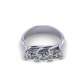 Platinum Trilogy ring 1.5 carats GIA certified diamonds G-IF