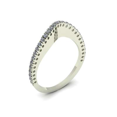 Anello veretta mezzo giro di diamanti carati 0,15 g-vs1