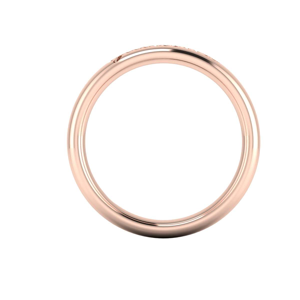 Juliet and Romeo wedding ring in 18KT rose gold with externally engraved name