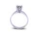 Platinum solitaire ring four square claws GIA certified diamond 1.03 carats G-VVS2