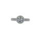 White gold solitaire ring with pave diamonds 0.98 carats GIA certified G-IF