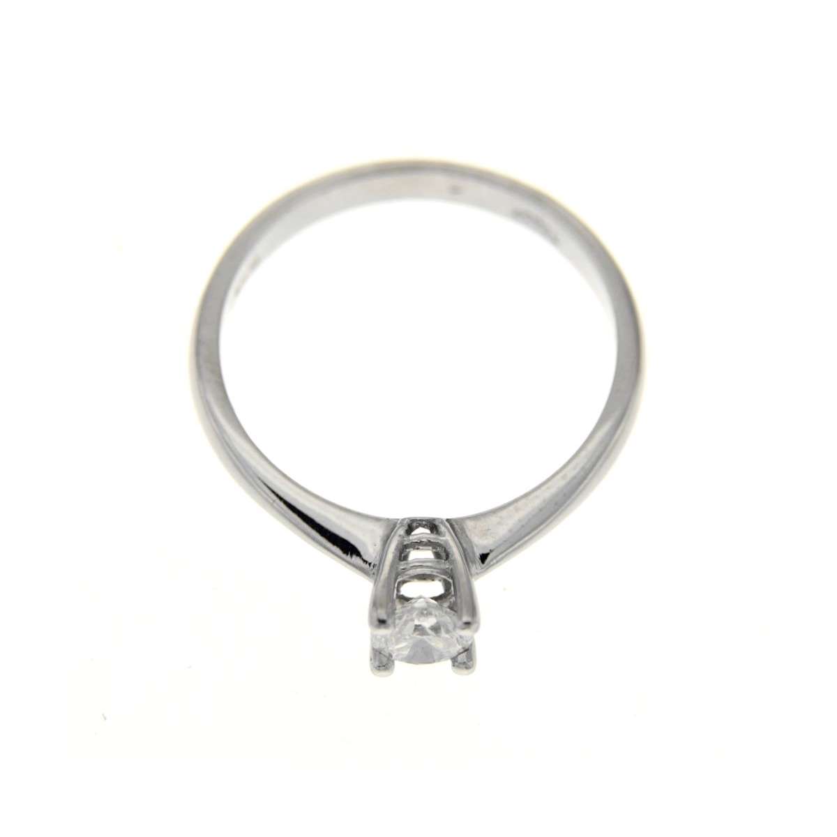 Platinum solitaire ring GIA certified diamond 0.33 carats E-VS