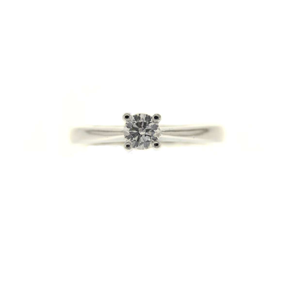 Platinum solitaire ring GIA certified diamond 0.33 carats E-VS