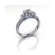 Anello in platino modello trilogy diamanti certificati GIA carati 1.50 G-IF