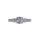 Trilogy ring in platinum 1.50 carats diamonds GIA certified G-IF