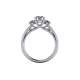 Trilogy ring in platinum 1.50 carats diamonds GIA certified G-IF