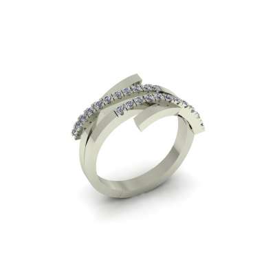 Contrarie Ring white gold 0.25 carats diamonds G-VS1