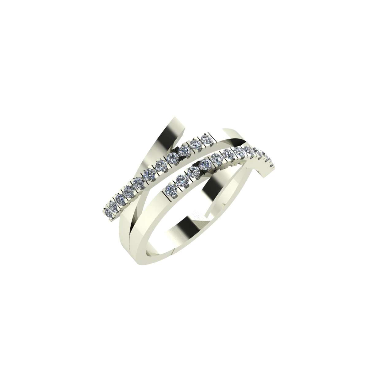 Contrarie Ring white gold 0.25 carats diamonds G-VS1