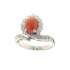 Anello corallo ct.1,68 diamanti ct.0,71 G-VS1