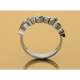 Federico custom name ring rhodium silver 0.0005 carats diamond G-VS1