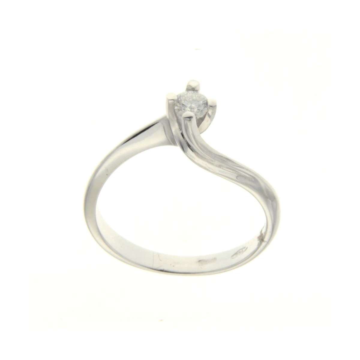 Valentino Solitaire white gold ring 0.18 carats diamond G-VS1