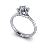 Anello solitario donna Stroili in argento dorato con zircone