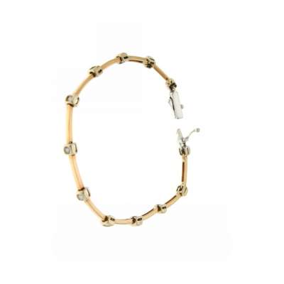Bracciale tennis a fantasia con diamanti carati 0,36 G-VS1 Bracciale tennis a fantasia con diamanti carati 0,36 G-VS1