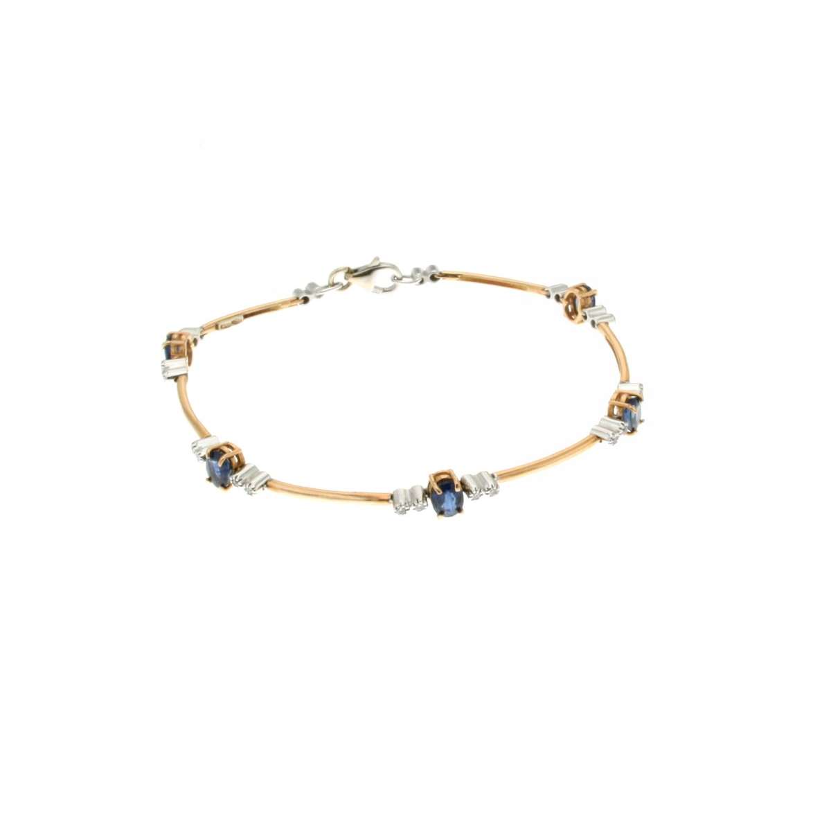 Bracciale con zaffiri ct.2,18 diamanti ct.0,14 G-VVS2